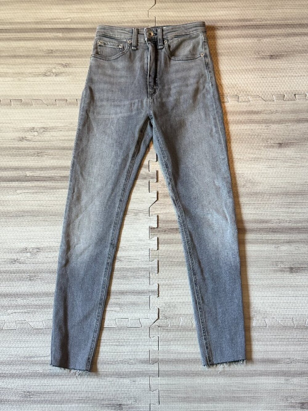 Rag & Bone Women's Gray Jane Super High Rise Skinny Jeans